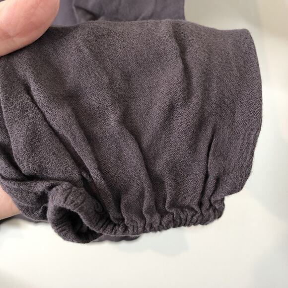 Torrid Women's Gray Lace-Up Long Sleeve 100% Rayon Blouse Size 0 (Large) - Picture 5 of 9